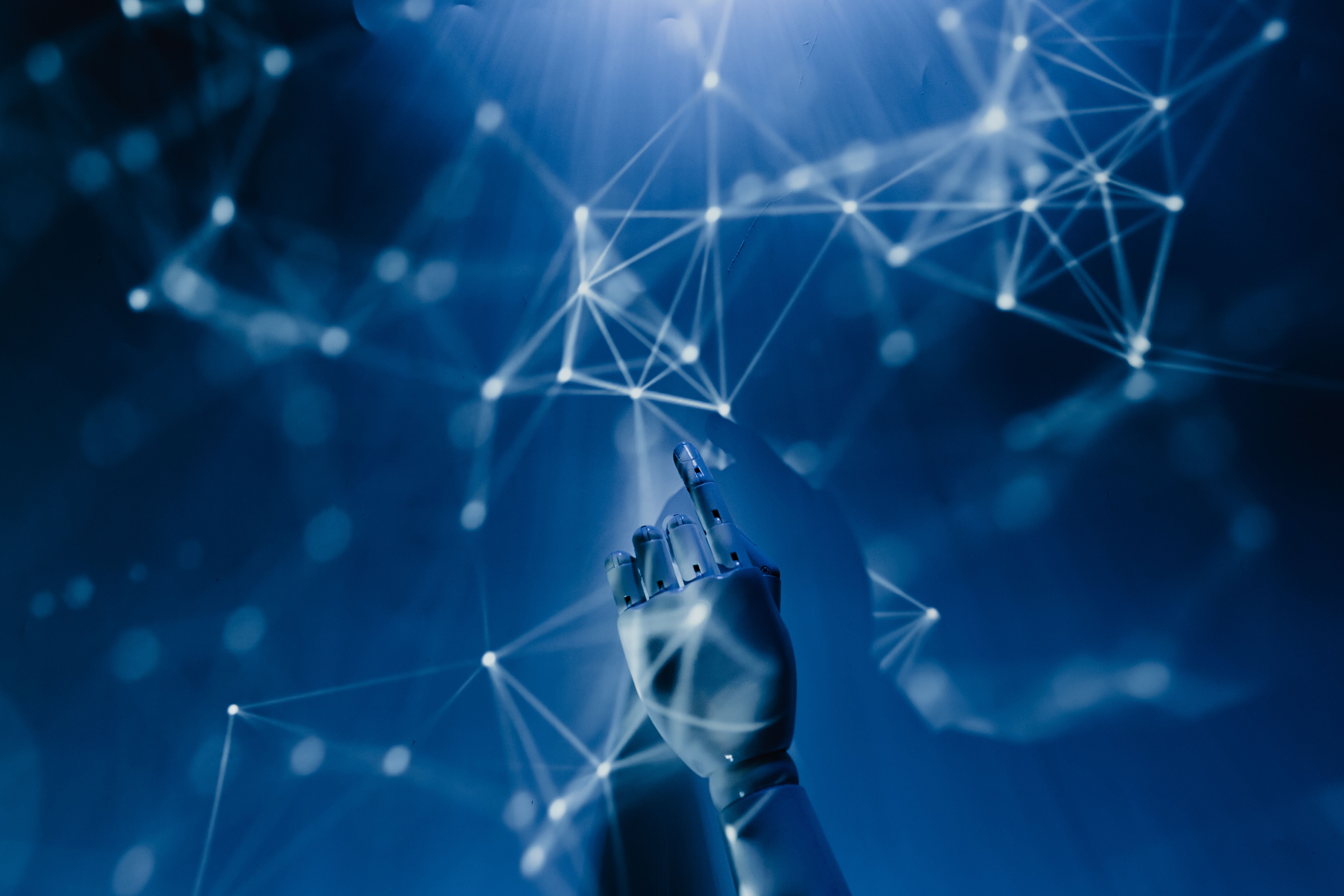 AI system representation with neural network connection points